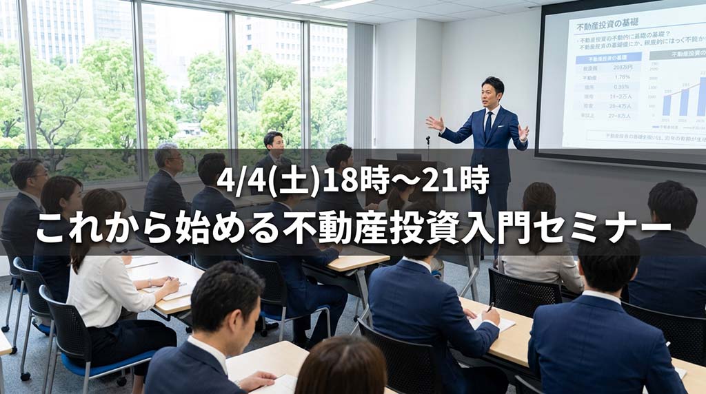 これから始める不動産投資入門セミナー 民泊・インバウンド・外国人需要の基本が一気にわかる